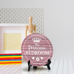 Sign ByLITA Round The Princess Bedroom Table Sign (5x5")