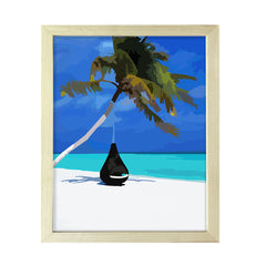 Exotic Ocean Retreat, Framed Print Sign Easy Installation | Holidays By The Sea | Stylish Modern Decoration For The Home and Office