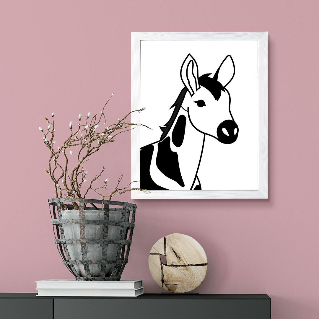 Designs ByLITA Okapi Outlined version, Wall Print Animals Art | Family Presents | Bedroom | Stylish Kindergarten Decor