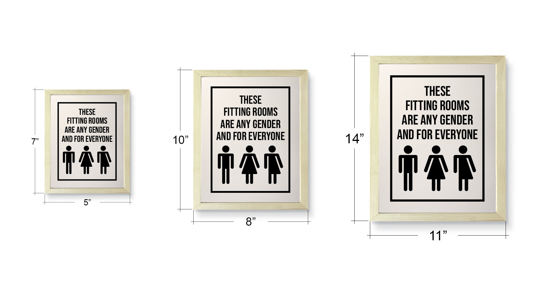 Designs ByLITA These Fitting Rooms Are Any Gender And For Everyone, Wall Print Art | Retail Store Decoration (Unframed or Framed)