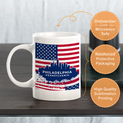 Philadelphia, Pennsylvania 11oz Plastic or Ceramic Coffee Mug | Office & Home | American Pride