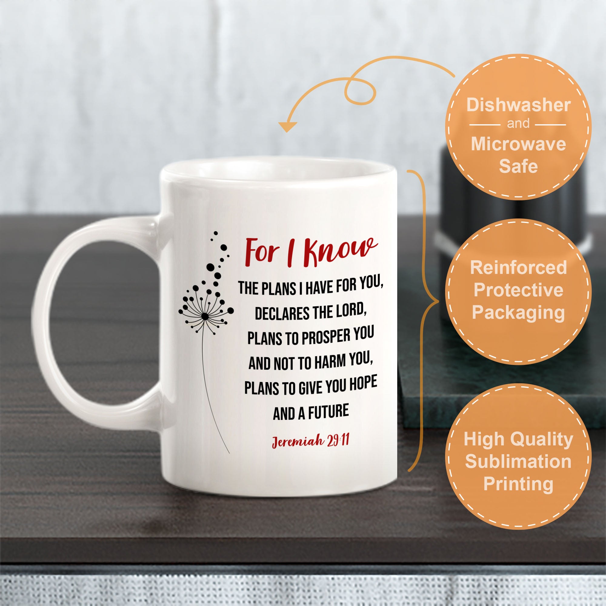 "For I Know The Plans I Have For You... Plans To Give You Hope And A Future" – Jeremiah 29:11 Coffee Mug