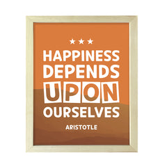 Designs ByLITA Happiness depends upon ourselves - Aristotle 2, Inspirational Wall Art