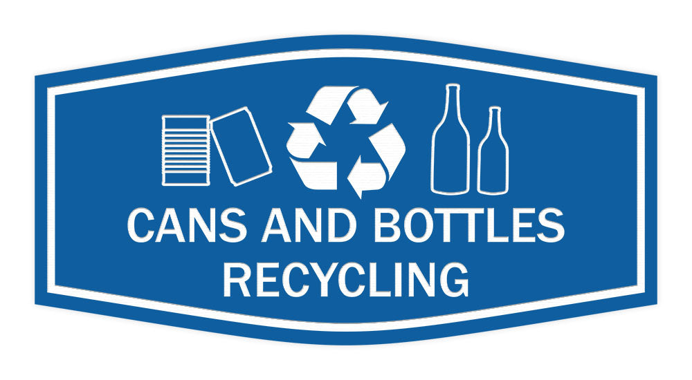 Fancy Cans and Bottles Recycling Wall or Door Sign