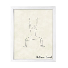 Goddess Squat, FRAMED Print Yoga Wall Art