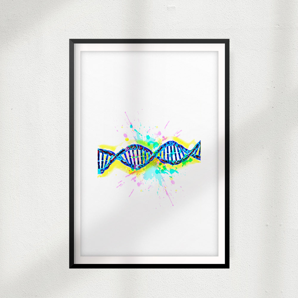 DNA Molecule UNFRAMED Print Science Wall Art