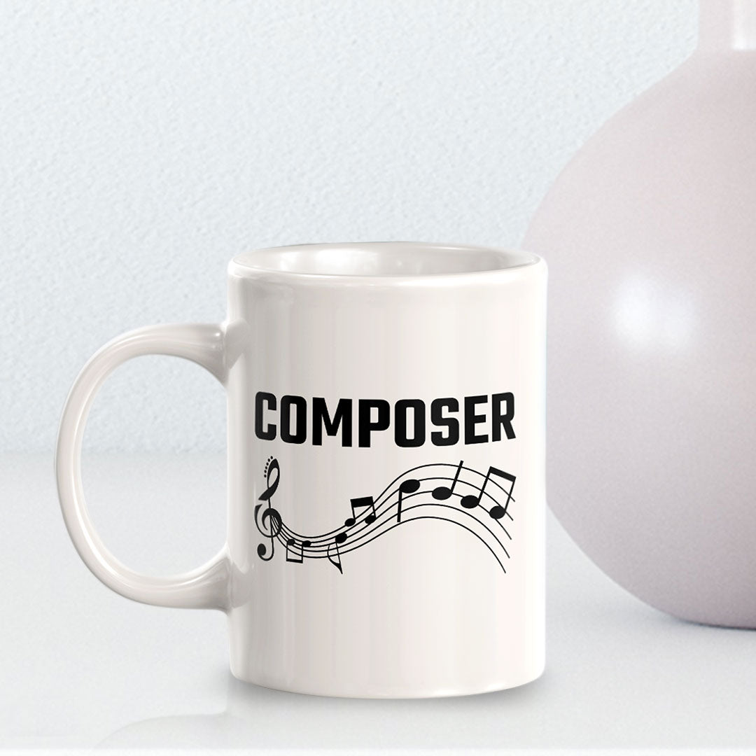 Composer 11oz Plastic or Ceramic Mug | Novelty Cup for Musicians