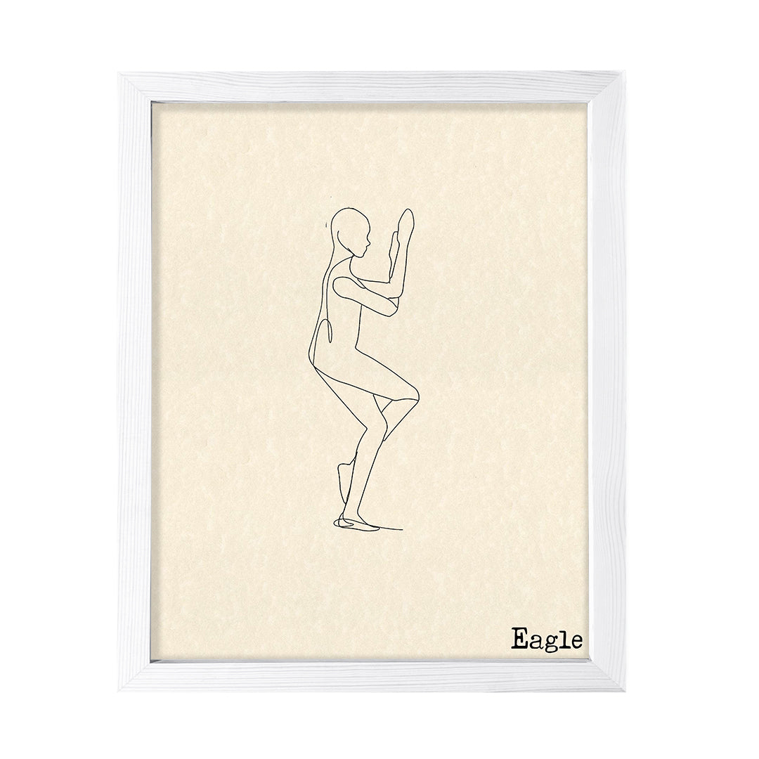 Eagle, FRAMED Print Yoga Wall Art