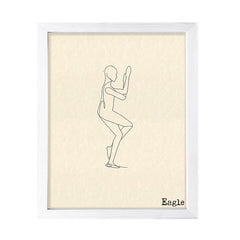 Eagle, FRAMED Print Yoga Wall Art