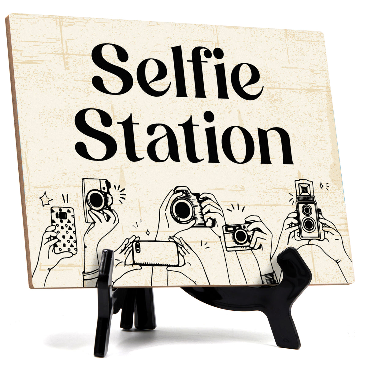 Signs ByLITA Selfie Station Wedding Decoration Table Sign with Acrylic Stand (6x8“)