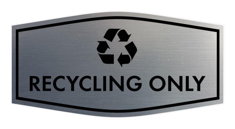 Fancy Recycling Only Wall or Door Sign