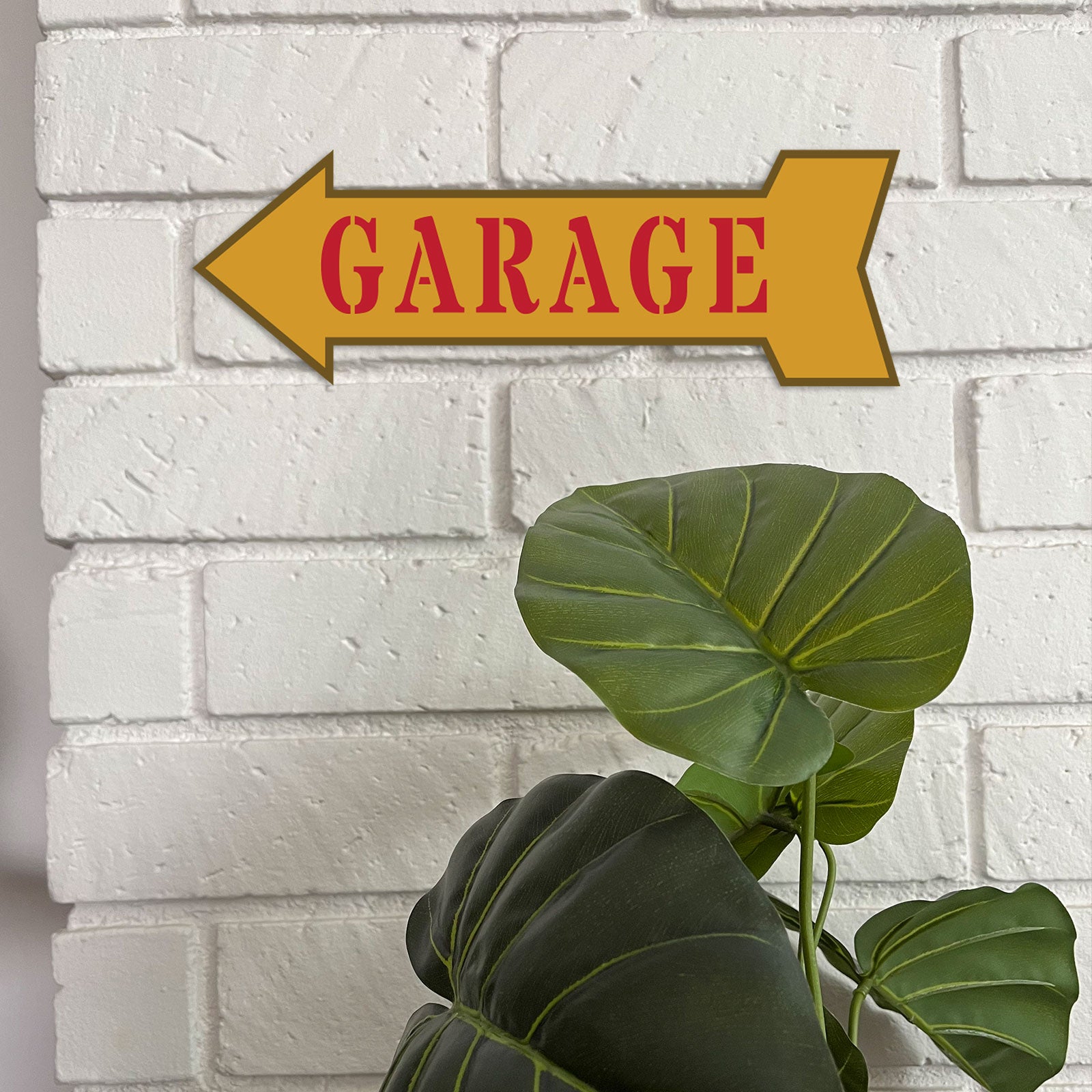 Arrow Shape Garage 12x4" Wall or Door Sign | Funny Home Décor
