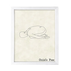 Child's Pose, FRAMED Print Yoga Wall Art