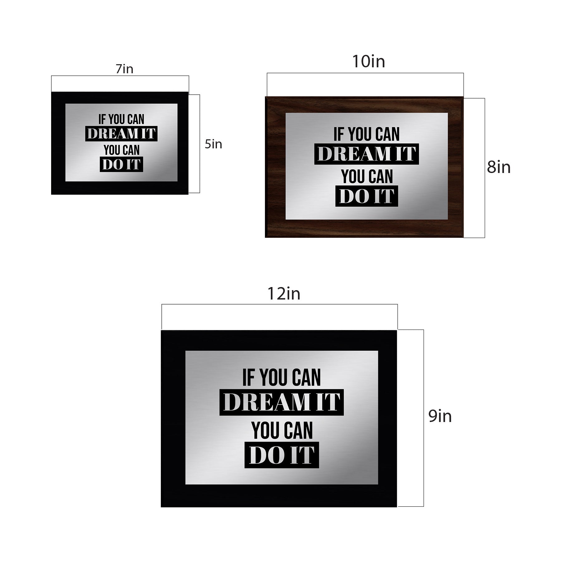 If You Can Dream It, You Can Do It Decorative Wall Plaque | Easel Mount Option | Inspirational Affirmation Wall Art