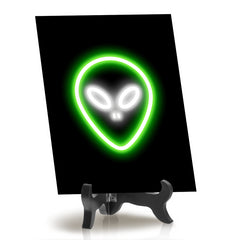 Ovni Neon Graphic Style Table Sign with Acrylic Stand (6x8“) | Live Streamer Gaming Themed Decoration