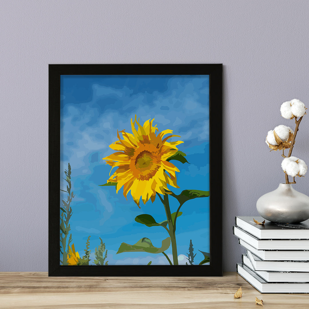 Designs ByLITA Midday Sunflower, Wall Print Art | Beautiful Flowers | Stylish Modern Decoration For The Home and Office