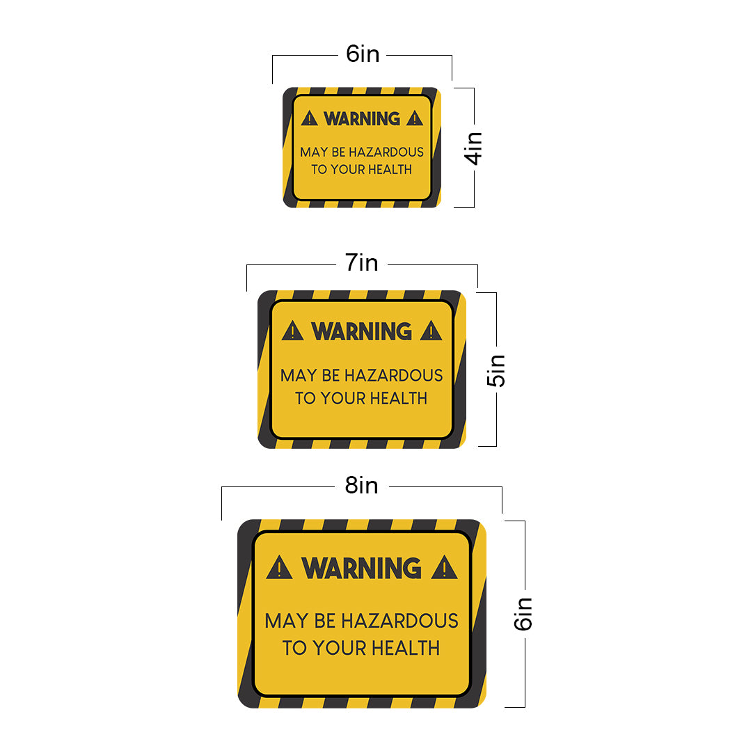 Classic Framed Plus Warning May Be Hazardous To Your Health Door or Wall Sign | Funny Home Decor