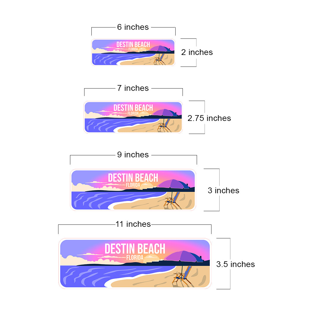 Standard Plus Destin Beach Florida Wall or Door Sign | Famous US Beaches Souvenir
