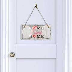 Home Sweet Home 5x10 Hanging Wall or Door Sign | Warm Welcoming Signage For Homes