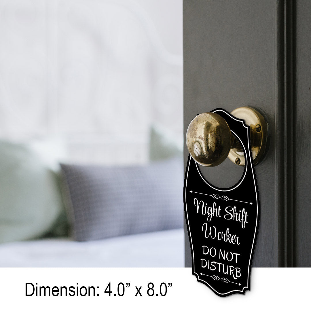 Night Shift Worker Do Not Disturb Door Hanger | House or Business Door Sign