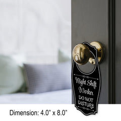 Night Shift Worker Do Not Disturb Door Hanger | House or Business Door Sign