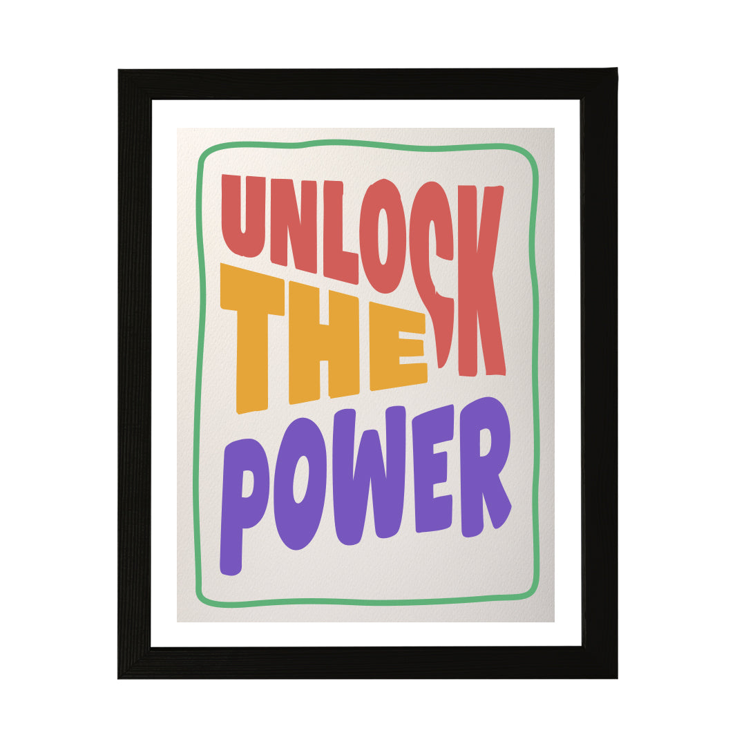 Designs ByLITA Unlock the Power, Wall Print Art | Funky Home Decor