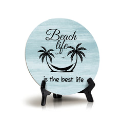 Signs ByLITA Round Beach Life Is The Best Life Table Sign (5x5")
