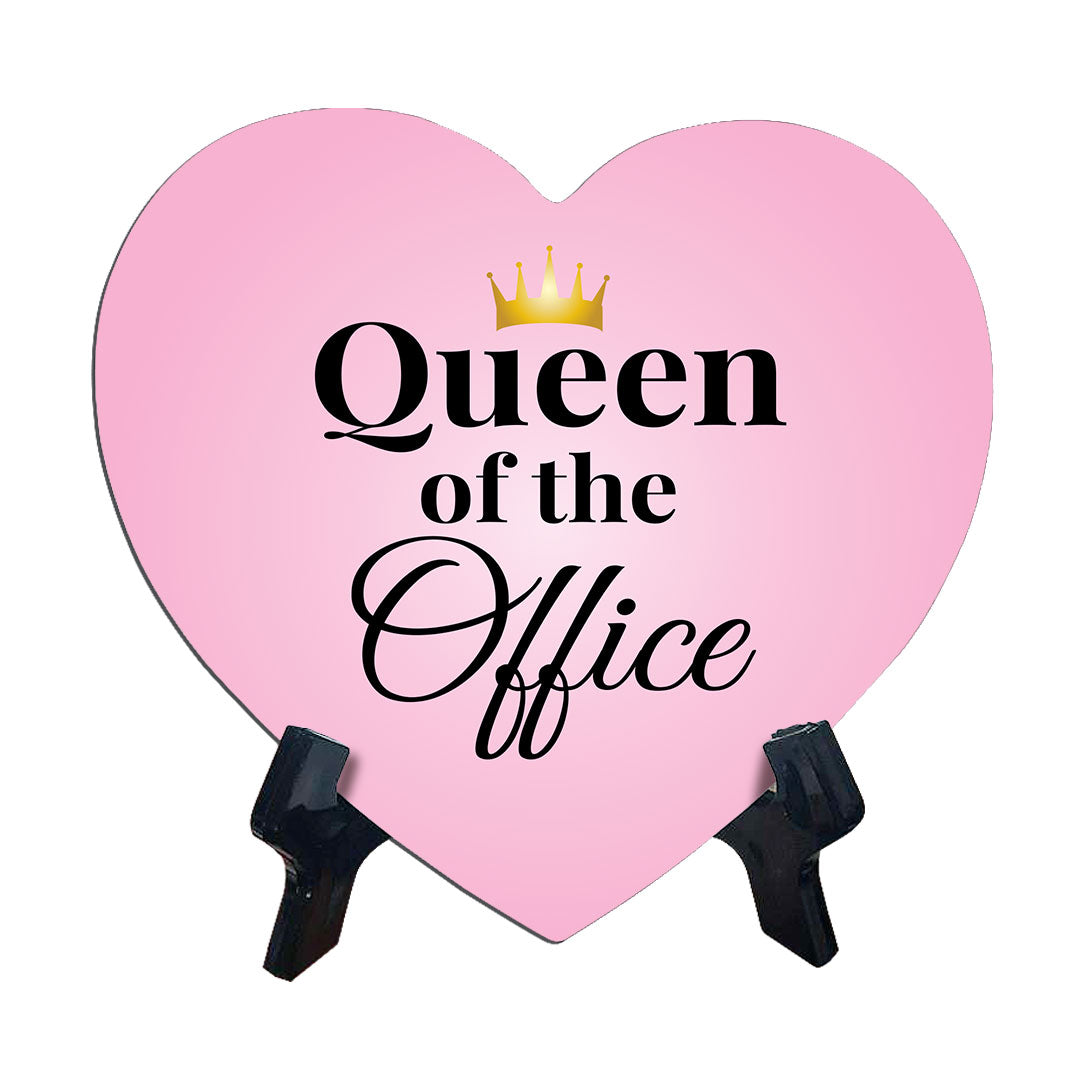 Home & Office Desk Decor Heart Table Sign with Acrylic Stand (6x5“)