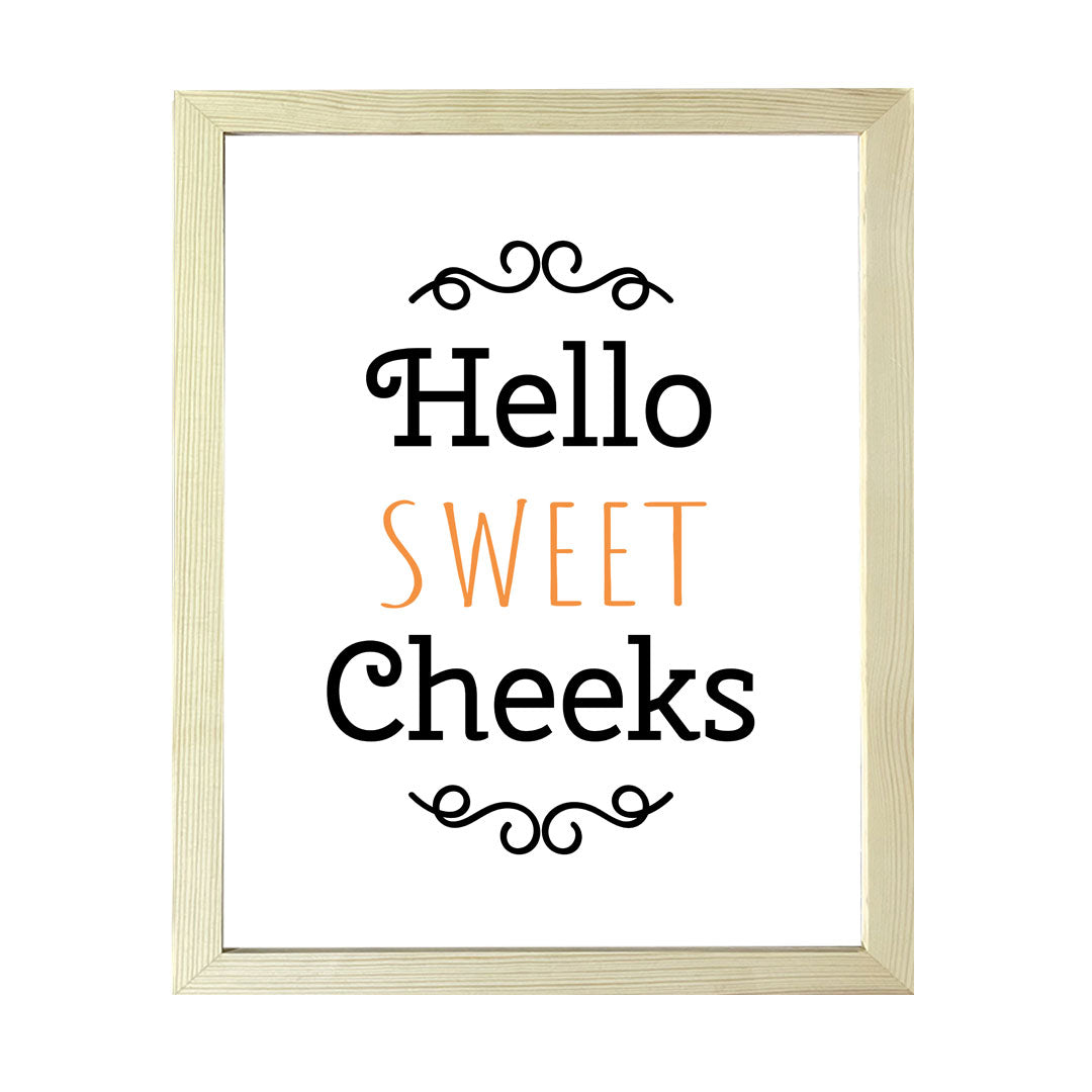 Designs ByLITA Hello Sweet Cheeks, Wall Print Art