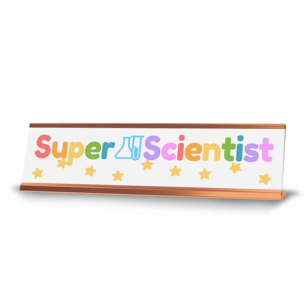 Signs ByLITA Super Scientist Award, Gold Frame, Desk Sign (2x8")