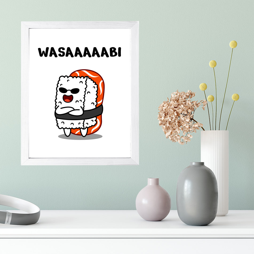 Designs ByLITA Wasaaaaabi, Framed Print Inspirational Wall Art | Decoration For Sushi Lovers