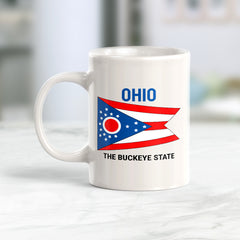 Designs ByLITA Ohio: The Buckeye State 11oz Plastic or Ceramic Coffee Mug| States Flag Collection Mug