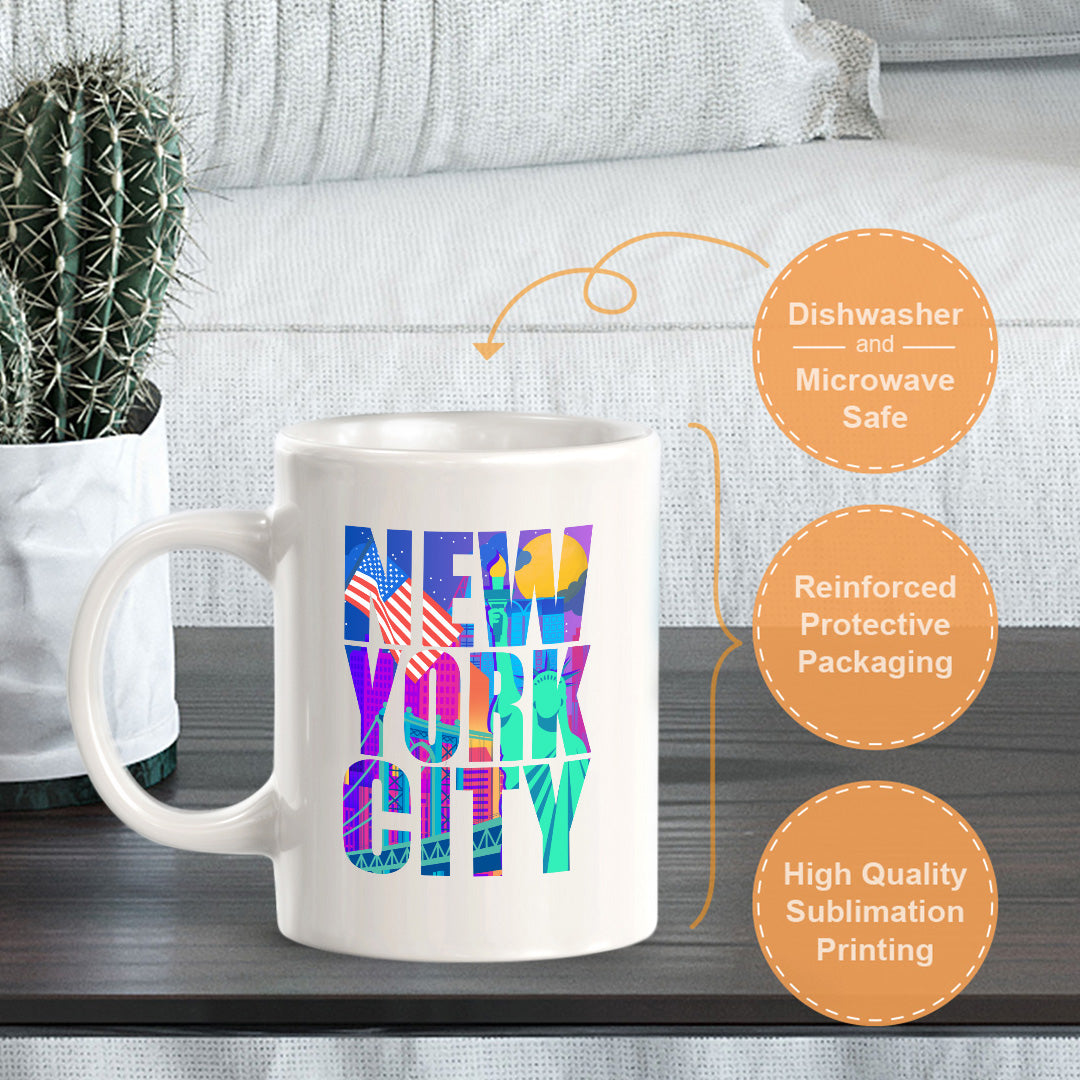 New York City 11oz Plastic or Ceramic Mug | American Cities Coffee Cups