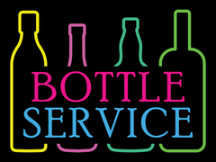 Signs ByLITA Bottle Service Table Sign with Acrylic Stand (6x8“)