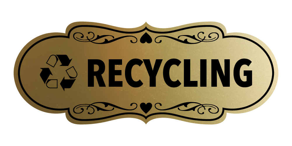 Signs ByLITA Designer Recycling Wall or Door Sign
