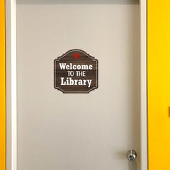 Heritage Plus Welcome to The Library Wall or Door Sign | School Signage
