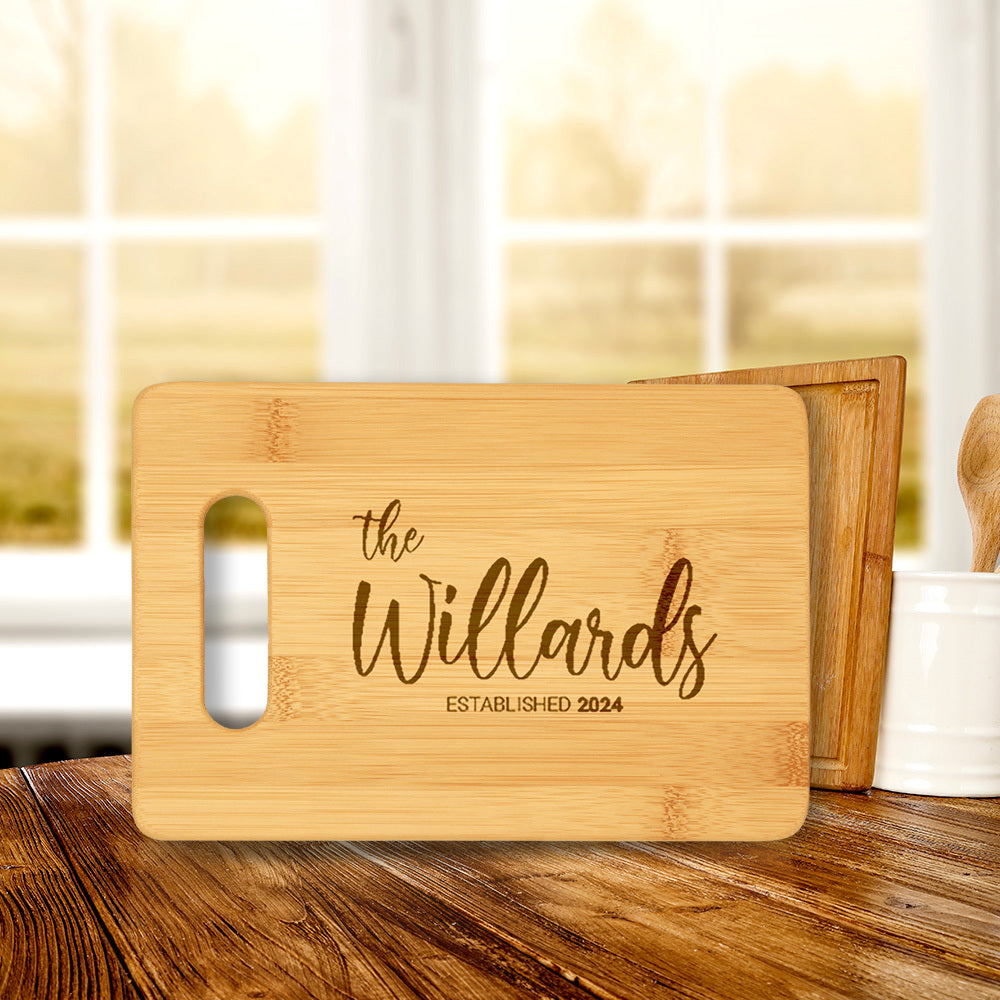 Designs ByLITA Personalized Bamboo Cutting Board, (9 Design Options), Customizable Kitchen Chopping Board (Multiple Sizes)