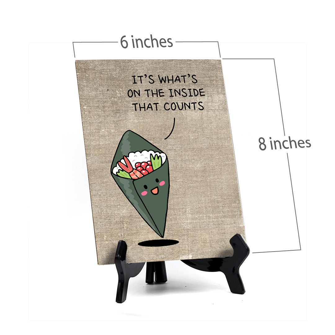 Decoration For Sushi Lovers Table Sign with Acrylic Stand (6x8“)