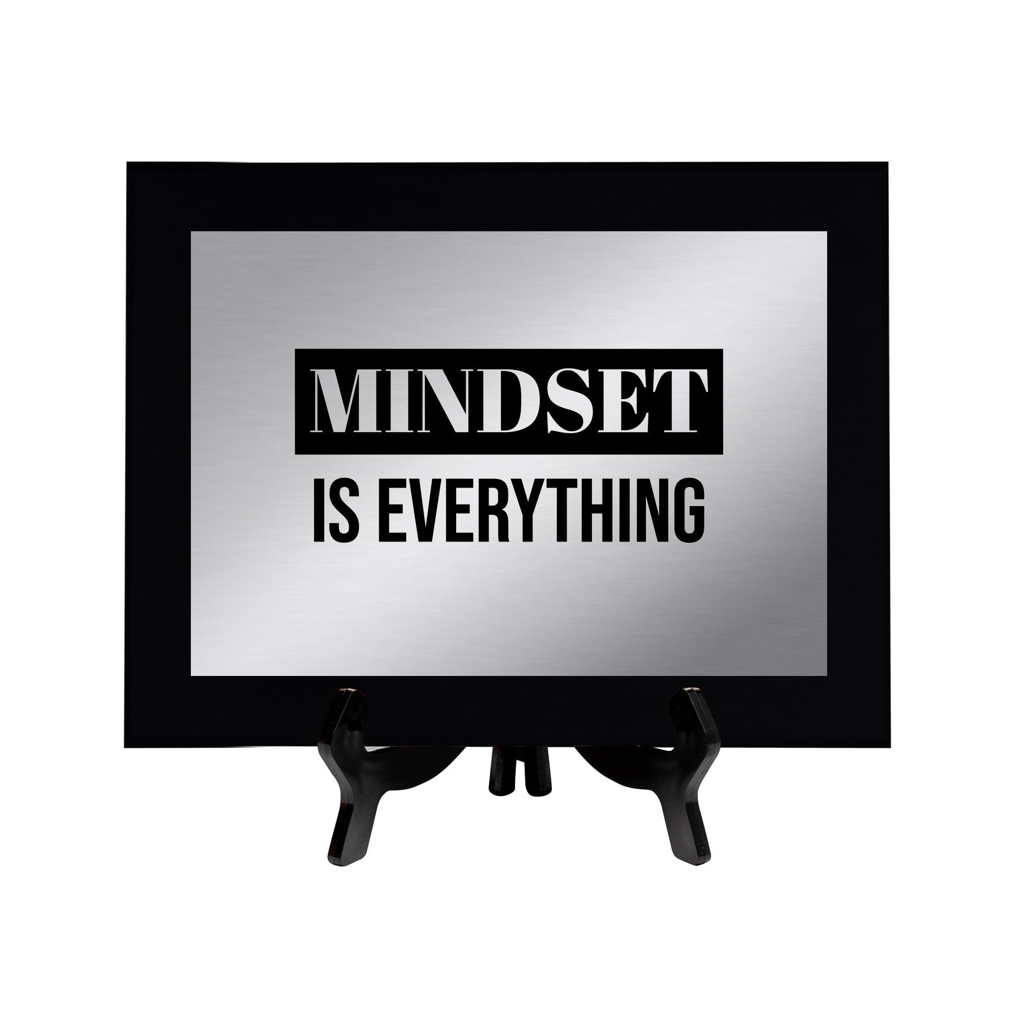 Mindset is Everything Decorative Wall Plaque | Easel Mount Option | Inspirational Affirmation Wall Art