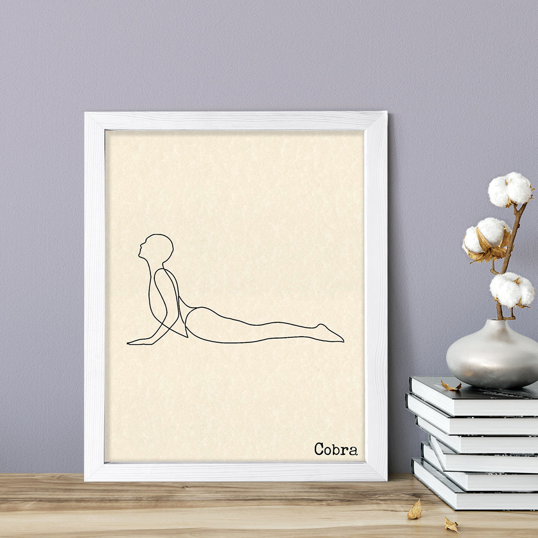 Cobra, FRAMED Print Yoga Wall Art