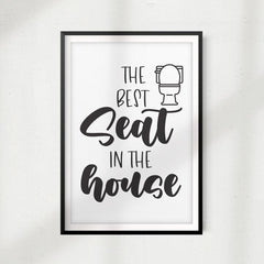 The Best Seat In The House UNFRAMED Print Home Décor, Bathroom Quote Wall Art