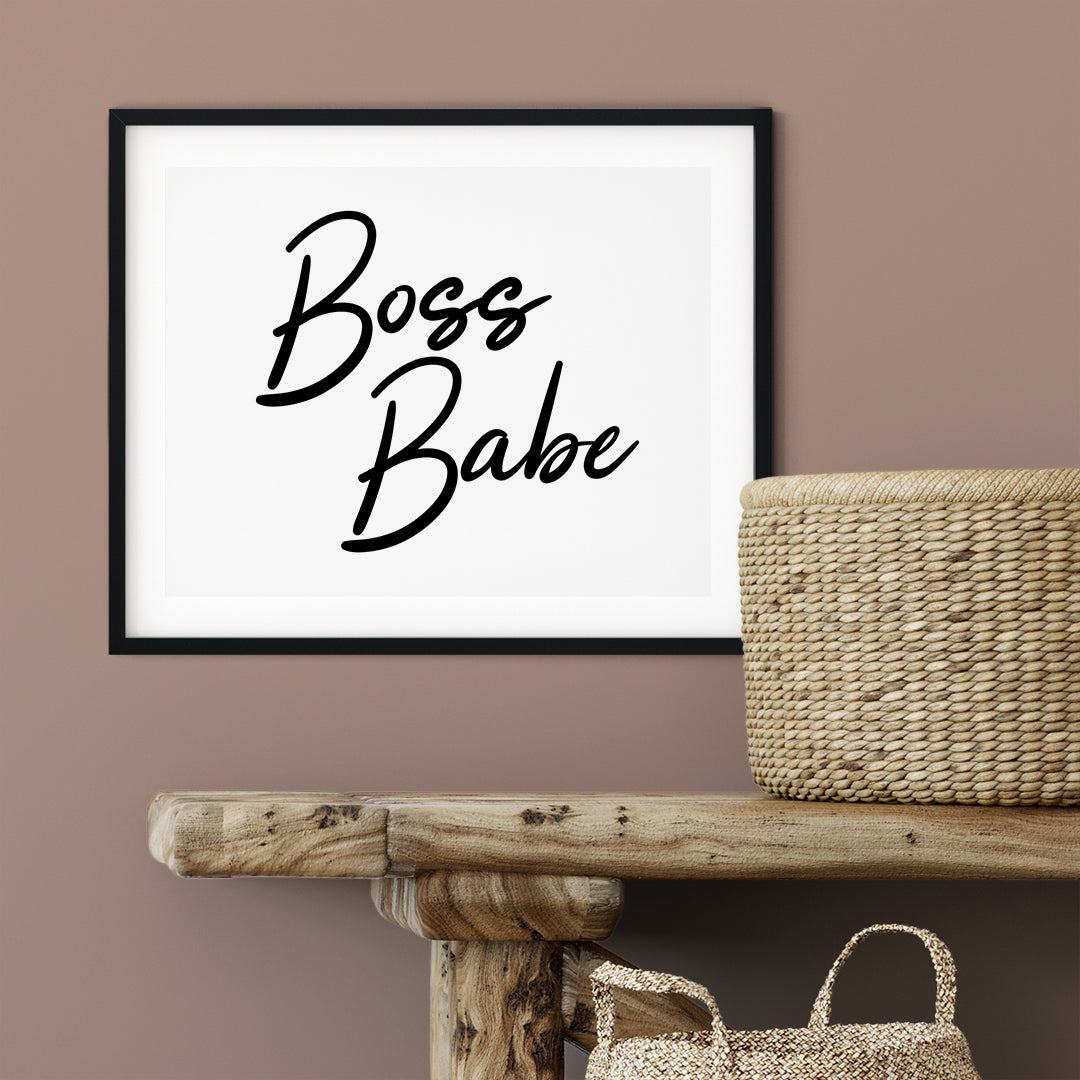 Boss Babe UNFRAMED Print Inspirational Wall Art