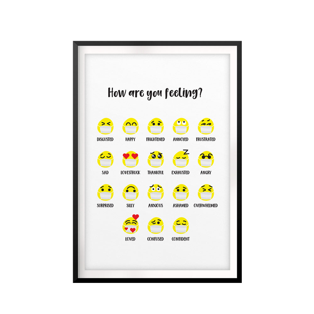 How Are You Feeling Today? UNFRAMED Print Emoji Wall Art