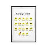 How Are You Feeling Today? UNFRAMED Print Emoji Wall Art