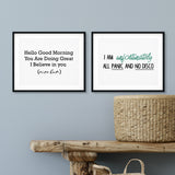My Funny Thoughts Wall Decor UNFRAMED Print (2 Pack)