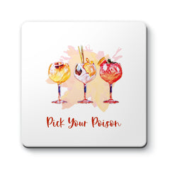Pick Your Poison Tall Cocktails Designs ByLITA Funny Coasters