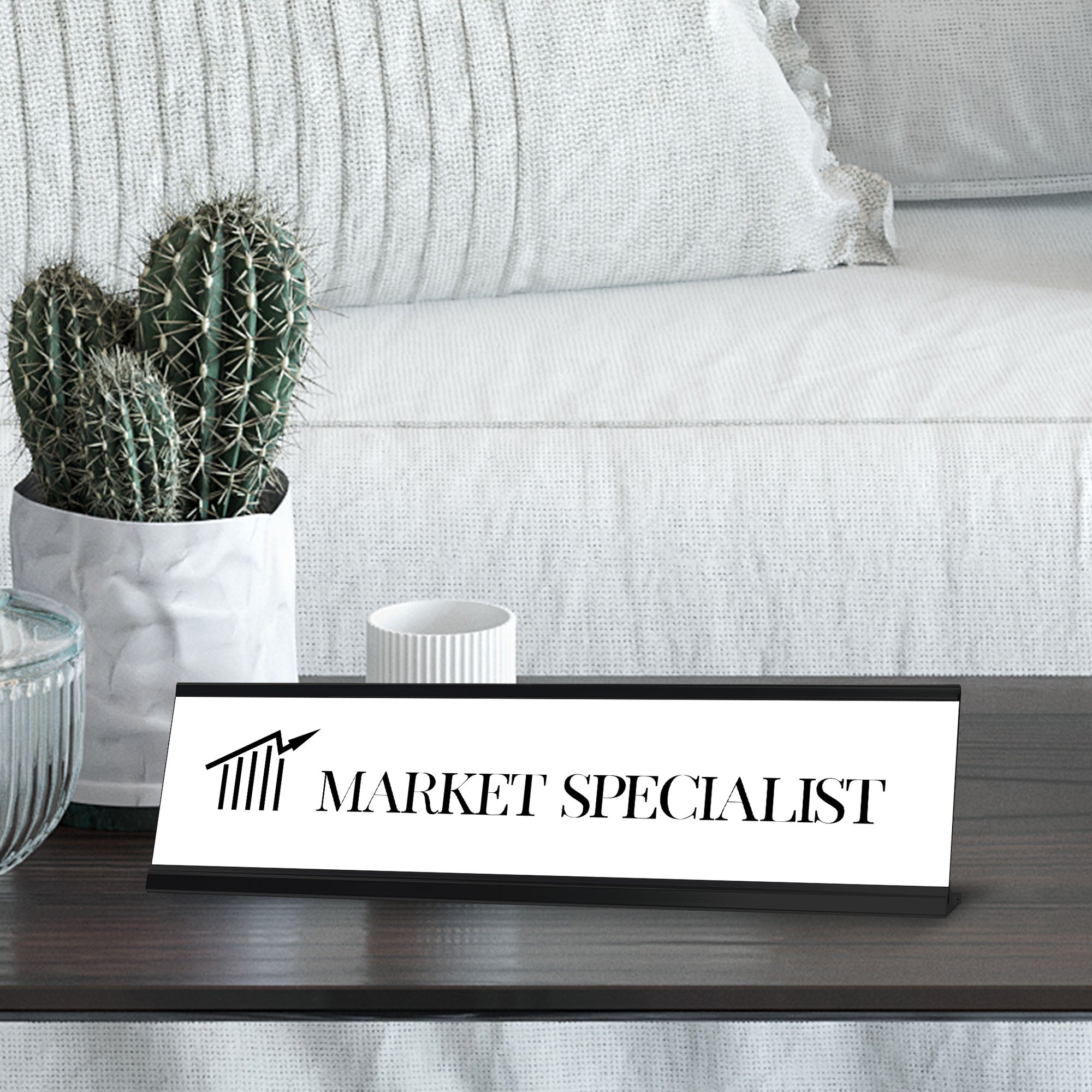 Market Specialist, Classy Design, Novelty Nameplate Desk Sign [2 x 8¨]