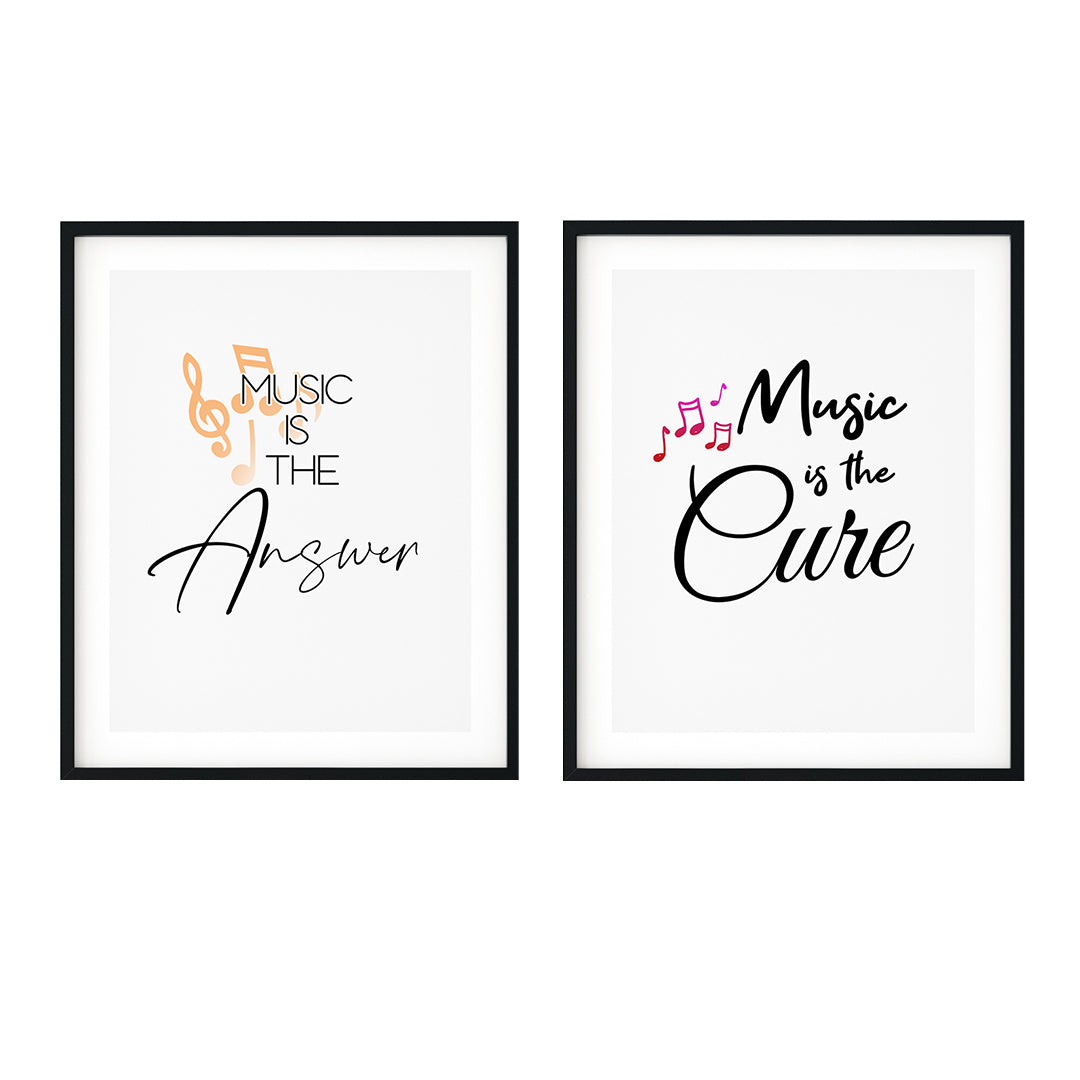 Music Lover Wall Art UNFRAMED Print (2 Pack)