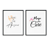 Music Lover Wall Art UNFRAMED Print (2 Pack)