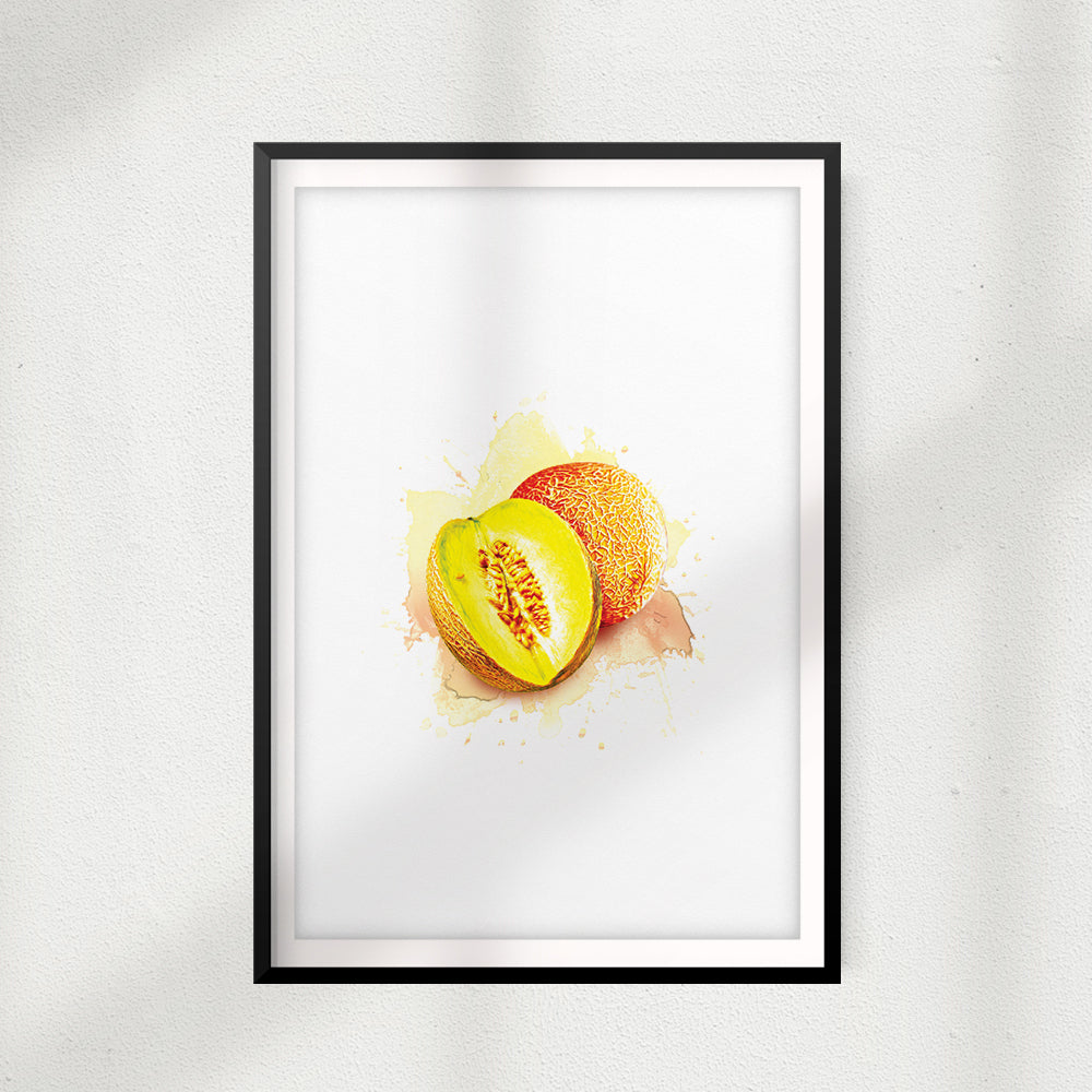 Melon Watercolor UNFRAMED Print Fruit Wall Art